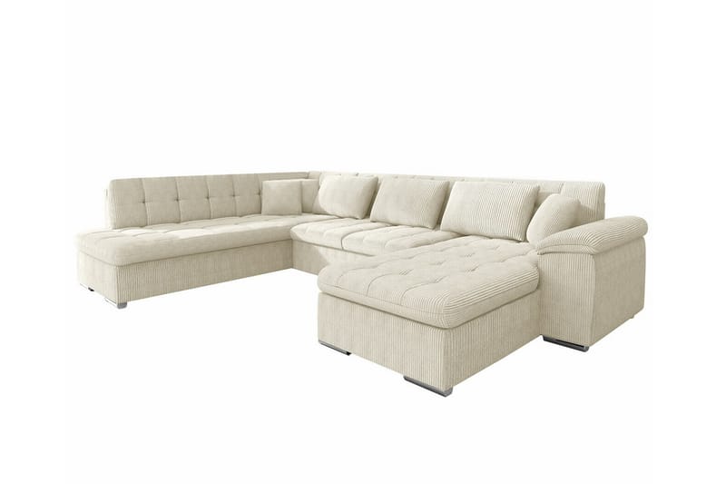 5-seters Hjørnesofa Sakri - Beige - Sovesofa divan