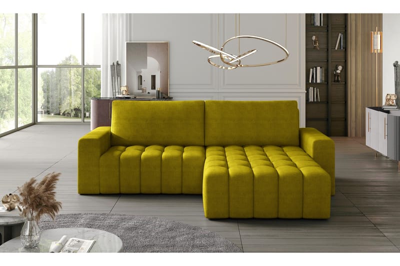 Abonetta Divansovesofa Høyre, Gul
