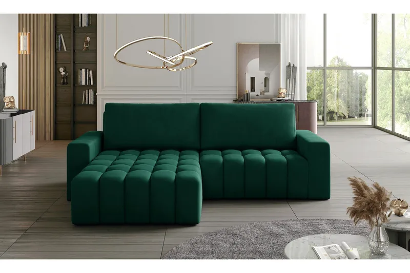 Abonetta Divansovesofa Venstre - Grønn - Møbler - Sofaer - Sovesofaer - Sovesofa divan