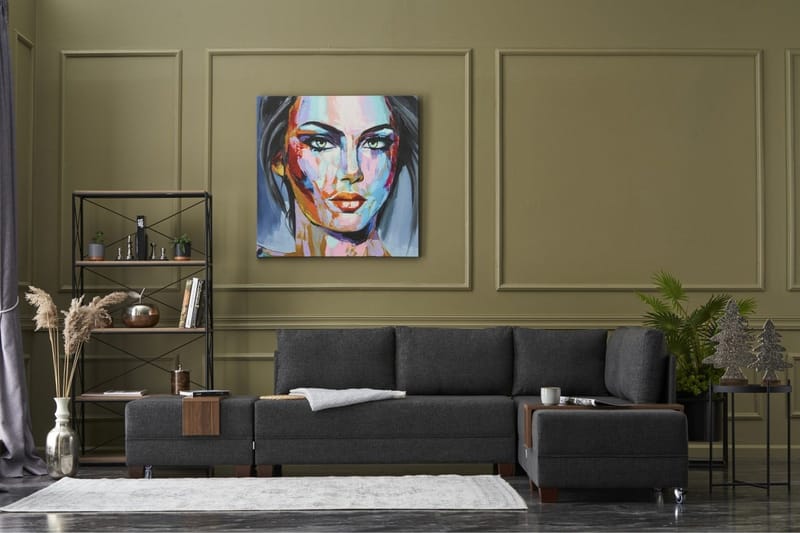 Algeria Sovesofa m. Divan 4-seters 140x190 - Antrasitt - Møbler - Sofaer - Sovesofaer - Sovesofa divan