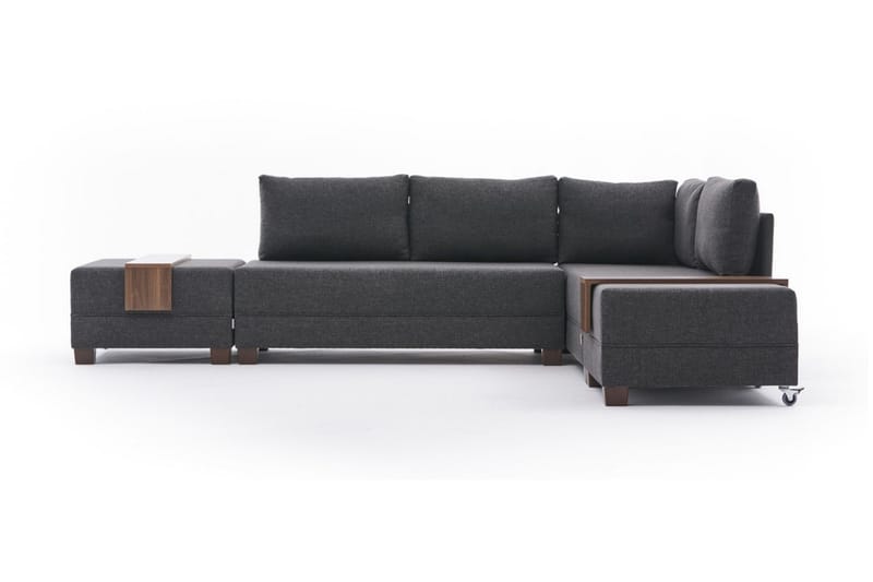 Algeria Sovesofa m. Divan 4-seters 140x190, Antrasitt