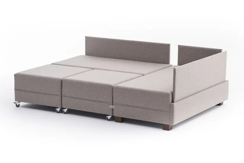 Algeria Sovesofa m. Divan 4-seters 140x190 - Krem - Møbler - Sofaer - Sovesofaer - Sovesofa divan