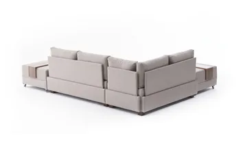 Algeria Sovesofa m. Divan 4-seters 140x190 - Krem - Møbler - Sofaer - Sovesofaer - Sovesofa divan