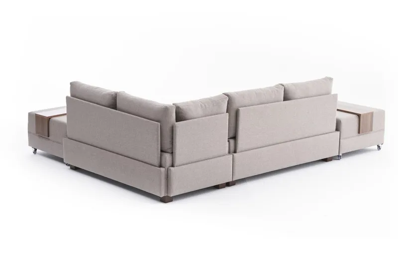 Algeria Sovesofa m. Divan 4-seters 140x190 - Krem - Møbler - Sofaer - Sovesofaer - Sovesofa divan