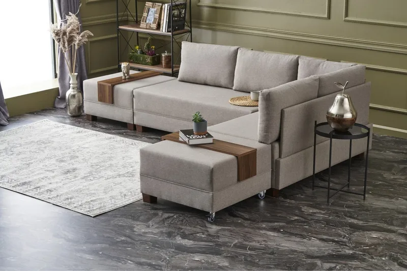 Algeria Sovesofa m. Divan 4-seters 140x190 - Krem - Møbler - Sofaer - Sovesofaer - Sovesofa divan
