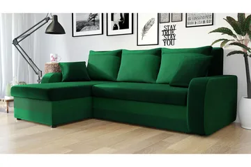 Alvared 3-seters Hjørnesovesofa Universal - Grønn - Møbler - Sofaer - Sovesofaer - Sovesofa divan