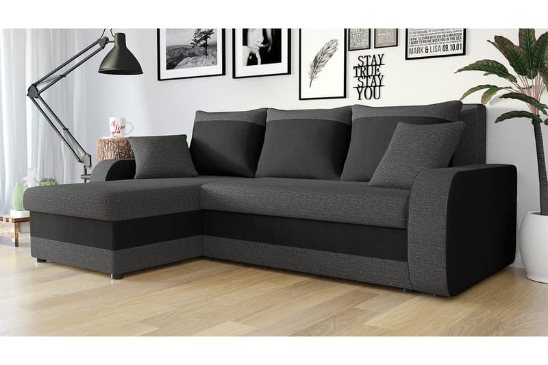 Alvared 3-seters Hjørnesovesofa Universal - Lysegrå - Møbler - Sofaer - Sovesofaer - Sovesofa divan