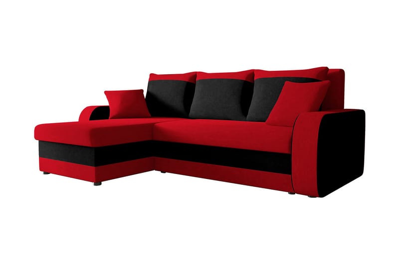 Alvared 3-seters Hjørnesovesofa Universal - Rød/Grå - Møbler - Sofaer - Sovesofaer - Sovesofa divan