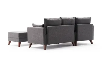 Antigua Mini Sovesofa med Divan Venstre - Antrasitt/Brun - Møbler - Sofaer - Sovesofaer - Sovesofa divan