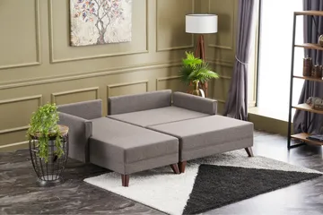 Antigua Mini Sovesofa med Divan Venstre - Brun - Møbler - Sofaer - Sovesofaer - Sovesofa divan