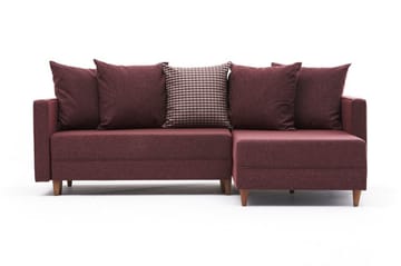 Aydama Sovesofa m. Divan 4-seters 192x135 - Rød - Møbler - Sofaer - Sovesofaer - Sovesofa divan