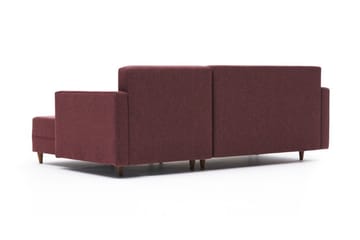 Aydama Sovesofa m. Divan 4-seters 192x135 - Rød - Møbler - Sofaer - Sovesofaer - Sovesofa divan