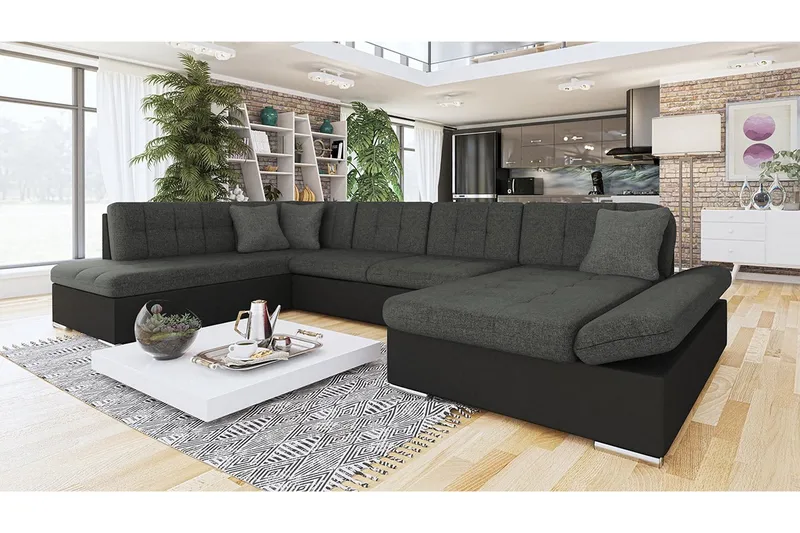 Bergen U-sovesofa 345x205x77 cm - Møbler - Sofaer - Sovesofaer - Sovesofa divan