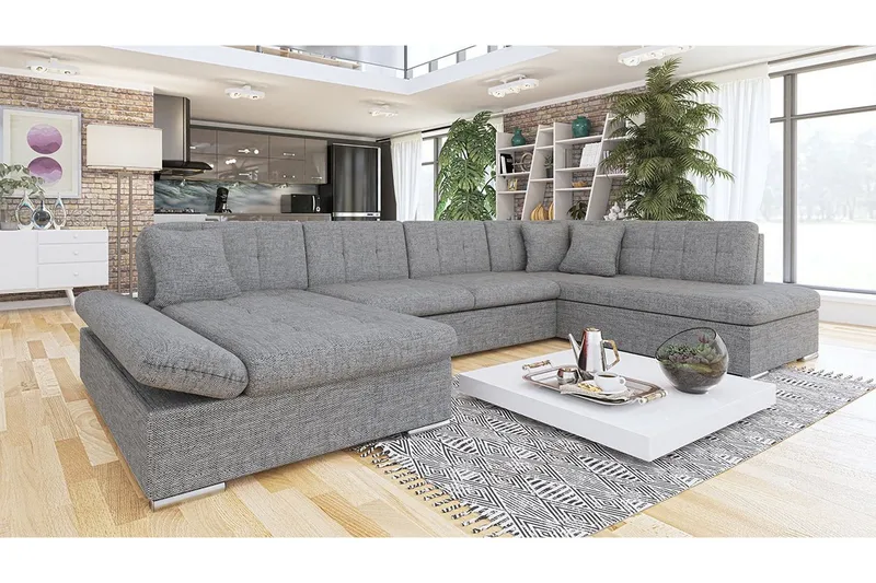 Bergen U-sovesofa 345x205x77 cm - Møbler - Sofaer - Sovesofaer - Sovesofa divan