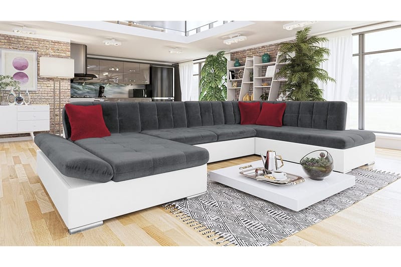 Bergen U-sovesofa 345x205x77 cm - Møbler - Sofaer - Sovesofaer - Sovesofa divan
