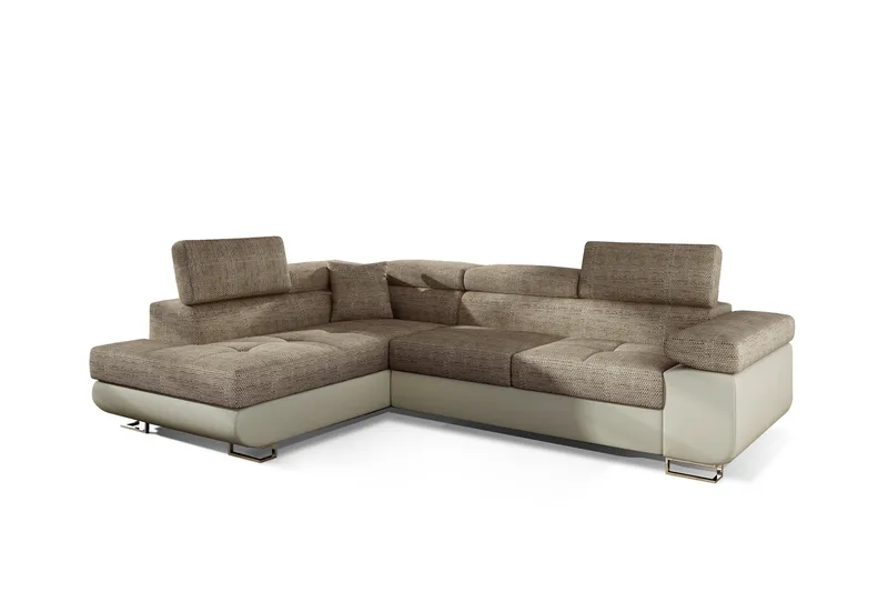 Bobis Sovesofa med Sjeselong Venstre - Beige - Møbler - Sofaer - Sovesofaer - Sovesofa divan