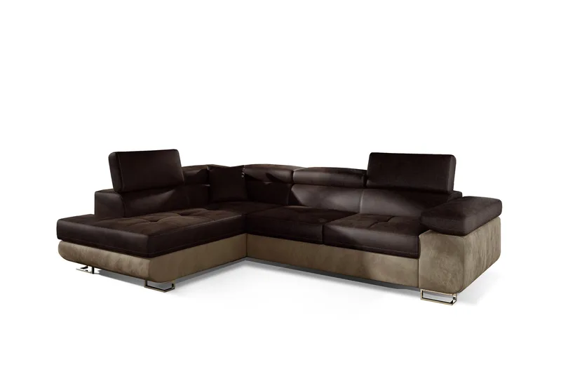 Bobis Sovesofa med Sjeselong Venstre - Brun - Møbler - Sofaer - Sovesofaer - Sovesofa divan