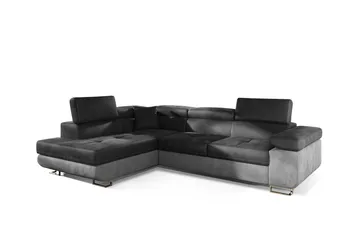 Bobis Sovesofa med Sjeselong Venstre - Grå - Møbler - Sofaer - Sovesofaer - Sovesofa divan