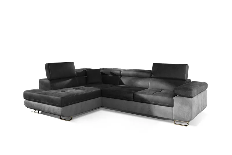 Bobis Sovesofa med Sjeselong Venstre - Grå - Møbler - Sofaer - Sovesofaer - Sovesofa divan