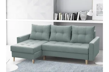 Bodo Divansovesofa 222x140x90 cm - Grå - Møbler - Sofaer - Sovesofaer - Sovesofa divan