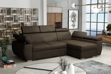 Boston Hjørnesofa Høyre - Brun - Møbler - Sofaer - Sovesofaer - Sovesofa divan