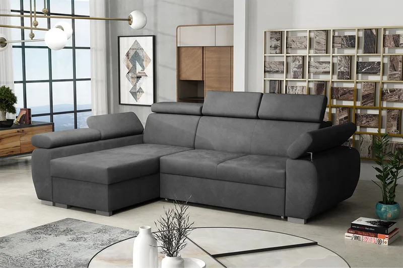 Boston Hjørnesofa Venstre - Svart - Møbler - Sofaer - Sovesofaer - Sovesofa divan