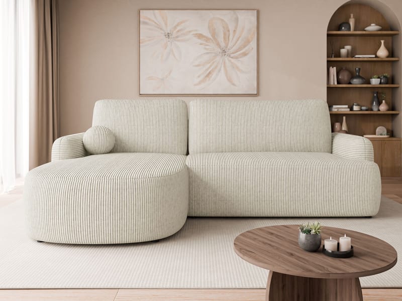 Branrel 3-seters sofa med divan - beige - Møbler - Sofaer - Sovesofaer - Sovesofa divan