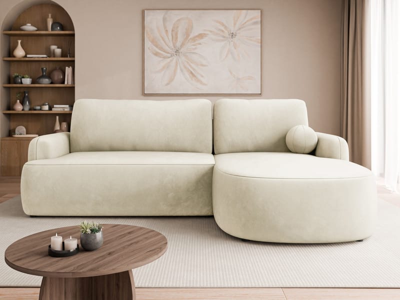 Branrel 3-seters sofa med divan - beige - Møbler - Sofaer - Sovesofaer - Sovesofa divan