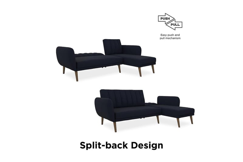 Brittany Divansovesofa Marineblå - Novogratz - Møbler - Sofaer - Sovesofaer - Sovesofa divan