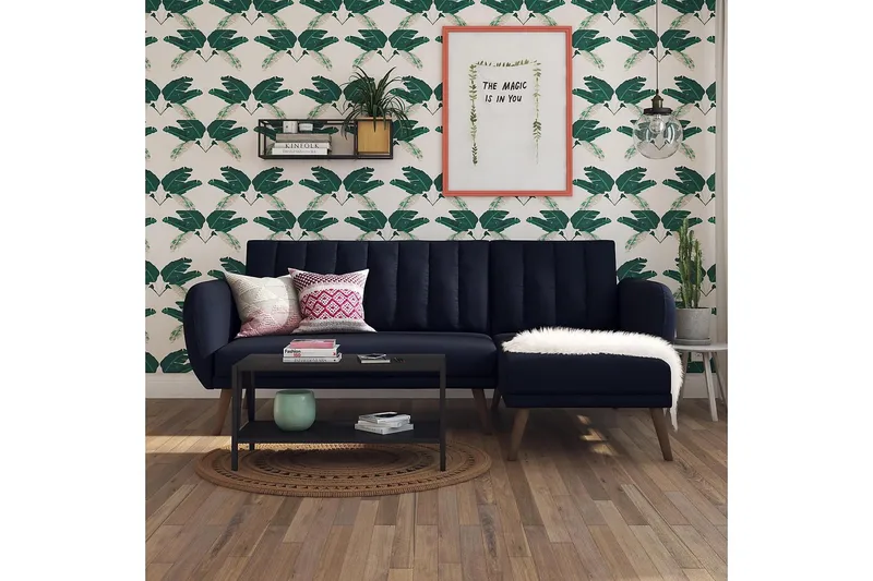 Brittany Divansovesofa Marineblå - Novogratz - Møbler - Sofaer - Sovesofaer - Sovesofa divan