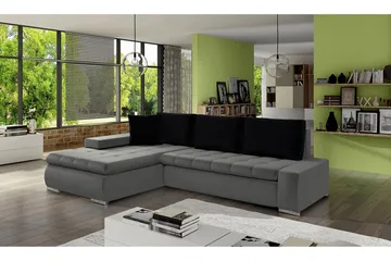 Cerys Hjørnesovesofa - Grå - Møbler - Sofaer - Sovesofaer - Sovesofa divan