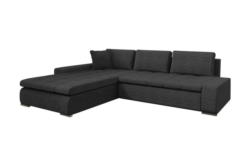 Cerys Hjørnesovesofa Universal 140x252 cm med Oppbevaring i Stoff, Grå
