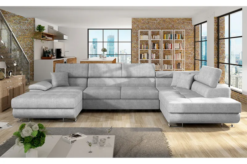 Cotere Hjørnesofa Høyre - Grå - Møbler - Sofaer - Sovesofaer - Sovesofa divan