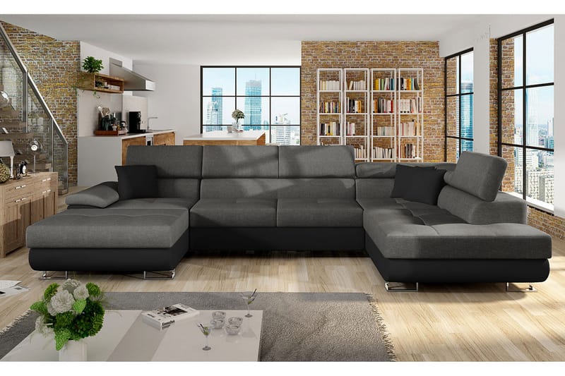 Cotere Hjørnesofa Høyre - Svart - Møbler - Sofaer - Sovesofaer - Sovesofa divan