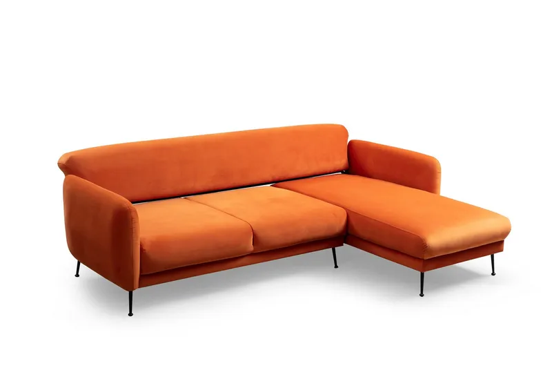 Crivaro Sovesofa med Divan Høyre - Oransje - Møbler - Sofaer - Sovesofaer - Sovesofa divan
