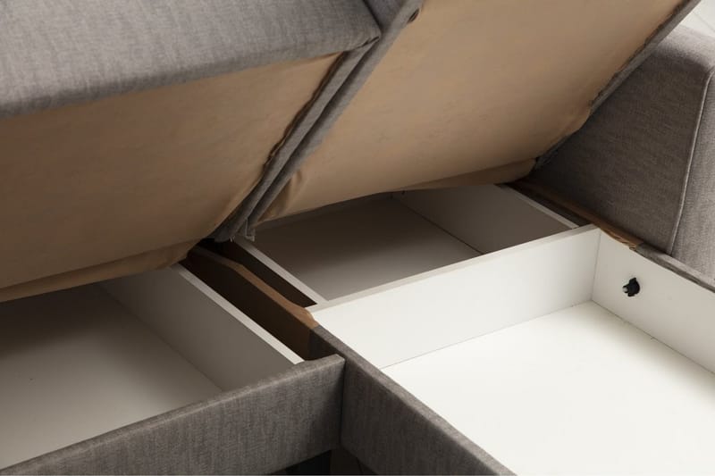 Dalima Sovesofa med Sjeselong 3-seter - Lys grå - Møbler - Sofaer - Sovesofaer - Sovesofa divan