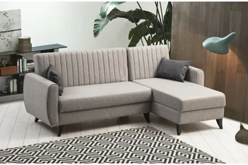 Dalima Sovesofa med Sjeselong 3-seter - Lys grå - Møbler - Sofaer - Sovesofaer - Sovesofa divan