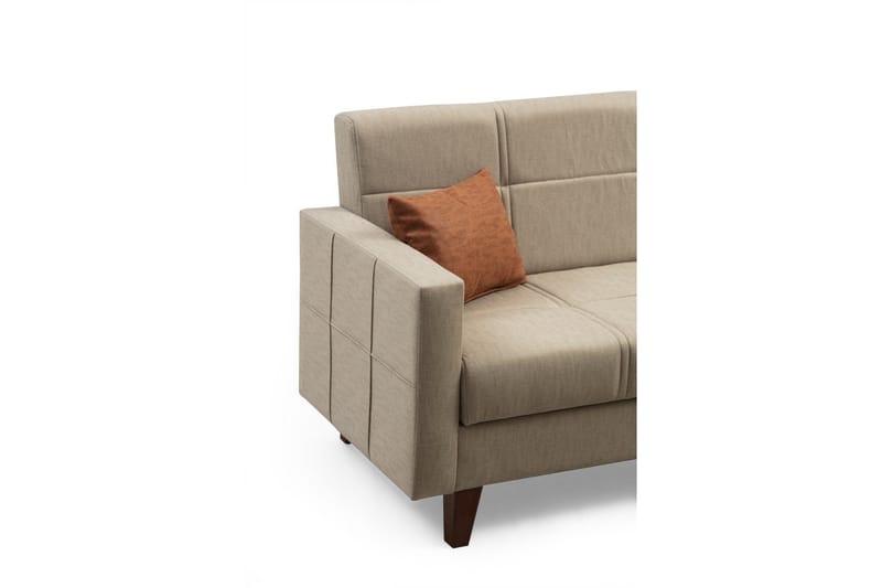 Darcia Sovesofa med Sjeselong 3-seter - Beige - Møbler - Sofaer - Sovesofaer - Sovesofa divan