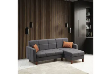 Darcia Sovesofa med Sjeselong 3-seter - Mørkegrå - Møbler - Sofaer - Sovesofaer - Sovesofa divan