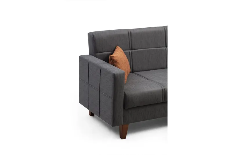 Darcia Sovesofa med Sjeselong 3-seter - Mørkegrå - Møbler - Sofaer - Sovesofaer - Sovesofa divan