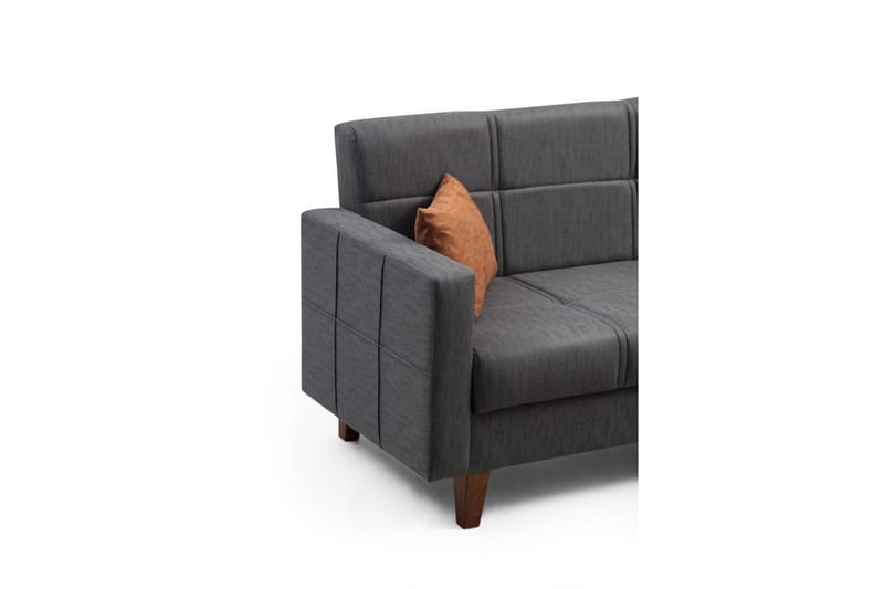 Darcia Sovesofa med Sjeselong 3-seter - Mørkegrå - Møbler - Sofaer - Sovesofaer - Sovesofa divan