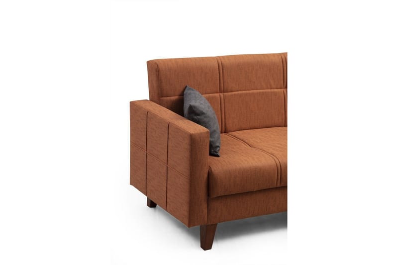 Darcia Sovesofa med Sjeselong 3-seter - Rød - Møbler - Sofaer - Sovesofaer - Sovesofa divan