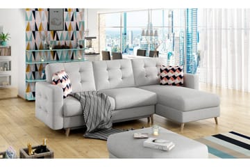 Deadra Sovesofa med Divan - Grå - Møbler - Sofaer - Sovesofaer - Sovesofa divan