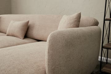 Devika Sovesofa med Sjeselong 4-seter - Beige - Møbler - Sofaer - Sovesofaer - Sovesofa divan