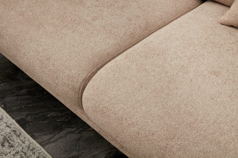 Devika Sovesofa med Sjeselong 4-seter - Beige - Møbler - Sofaer - Sovesofaer - Sovesofa divan