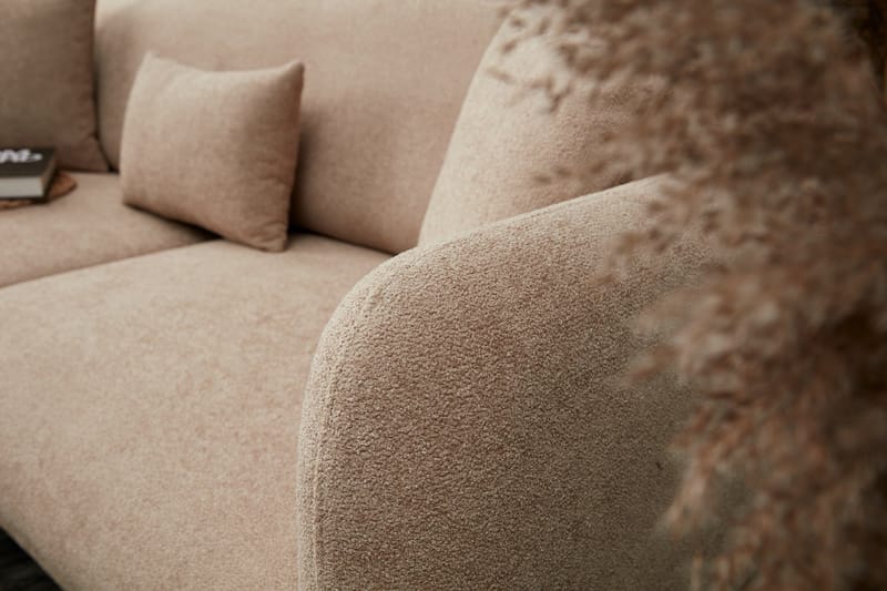 Devika Sovesofa med Sjeselong 4-seter - Beige - Møbler - Sofaer - Sovesofaer - Sovesofa divan