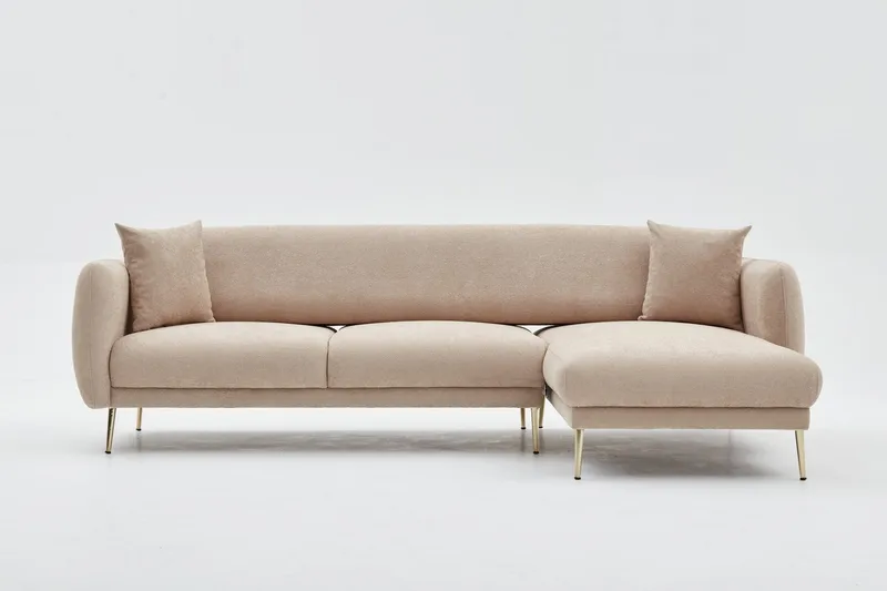 Devika Sovesofa med Sjeselong 4-seter, Beige