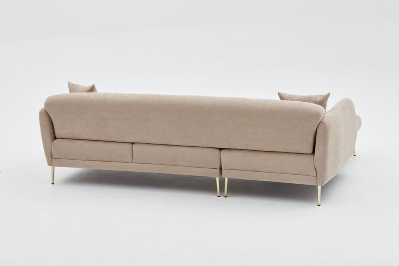 Devika Sovesofa med Sjeselong 4-seter - Beige - Møbler - Sofaer - Sovesofaer - Sovesofa divan