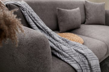 Devika Sovesofa med Sjeselong 4-seter - Grå - Møbler - Sofaer - Sovesofaer - Sovesofa divan