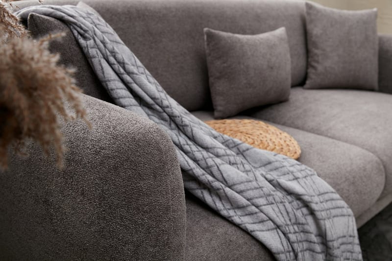 Devika Sovesofa med Sjeselong 4-seter - Grå - Møbler - Sofaer - Sovesofaer - Sovesofa divan